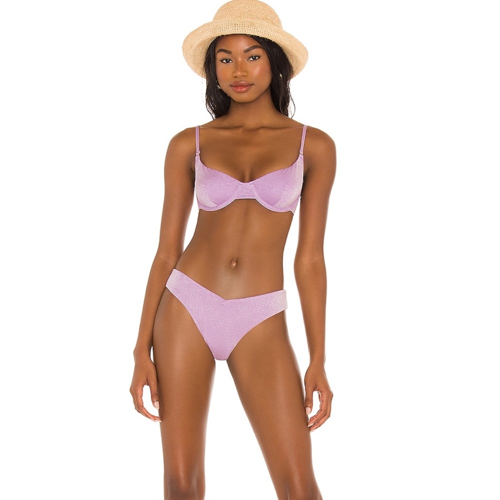 NWT WEWOREWHAT Bikini Set in Lilac